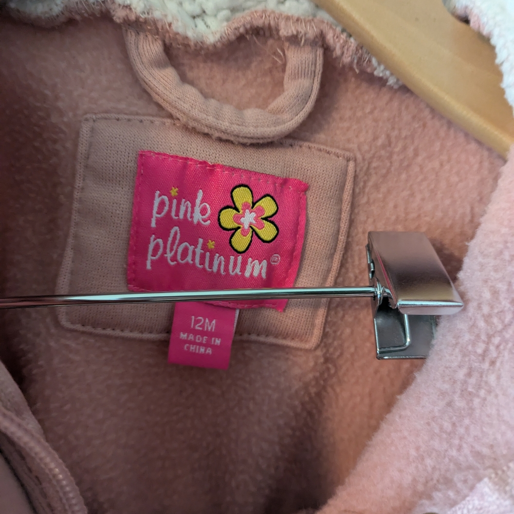 Pink Platinum Pink Puffer Jacket with Hood - Picture 8 of 8